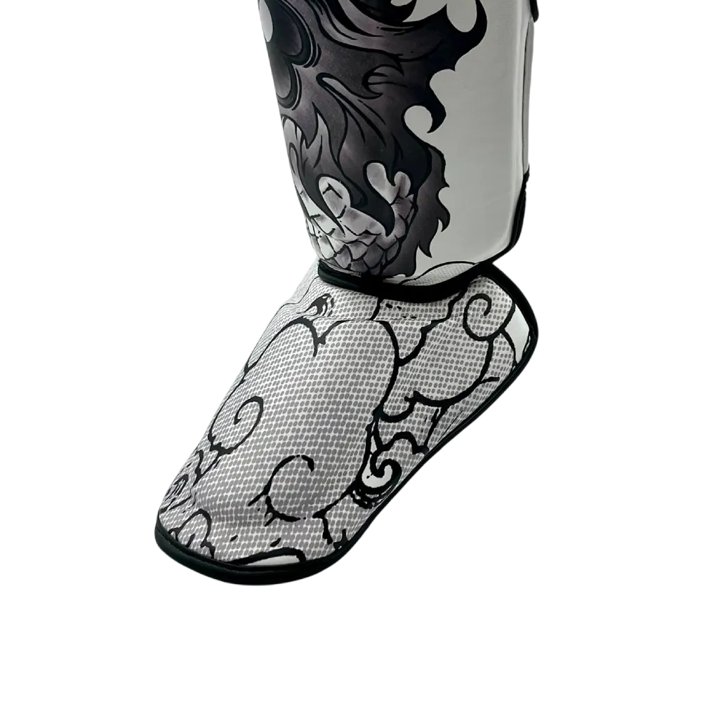 Naga Flame Leather Shin Guards - ASL1